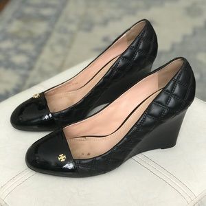 Tory Burch Black Wedges